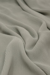 Crinkle Chiffon - Shell Grey
