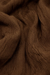 Crinkle Rayon - Coffee Brown