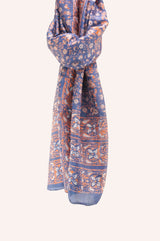 Batik Silk Scarf - Grey