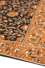 Pure Silk Wool Shawl - Black