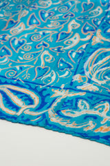Batik Silk Scarf - Blue