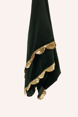 Brunswick Green Gold Scallop Sequin