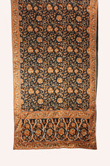 Pure Silk Wool Shawl - Black