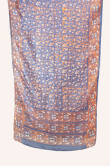 Batik Silk Scarf - Grey