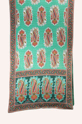 Pure Silk Wool Shawl - Green