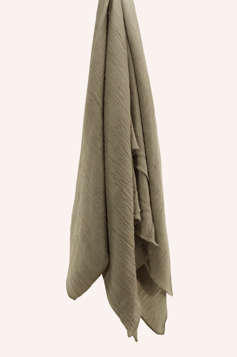 Crinkle Rayon - Oyster Grey