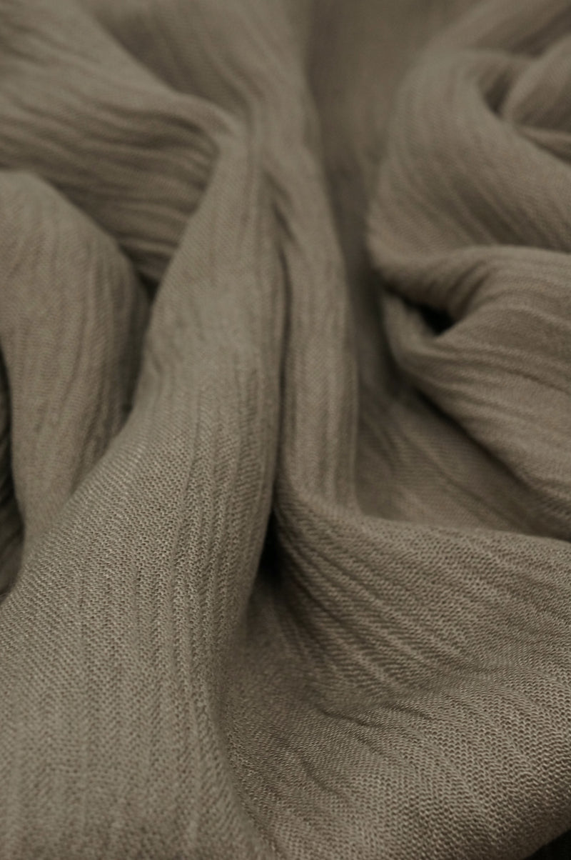 Crinkle Rayon - Oyster Grey